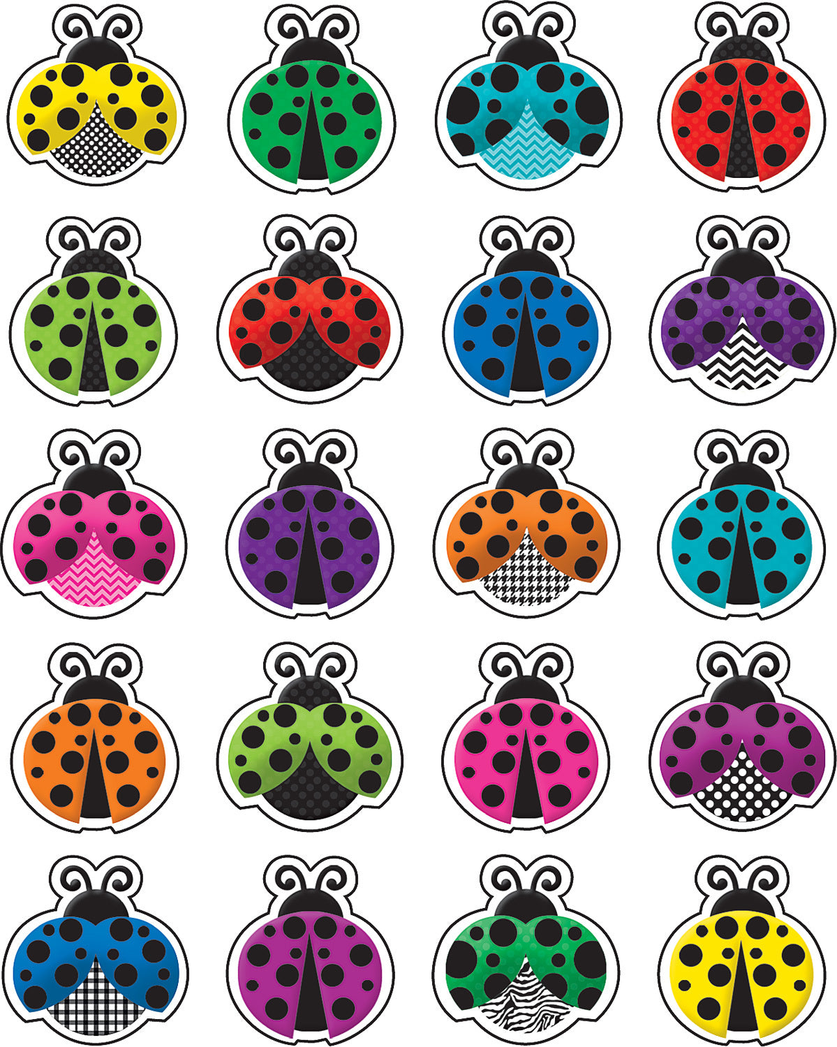 Colorful Ladybugs Stickers