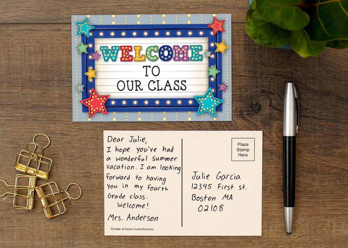 Marquee Welcome Postcards