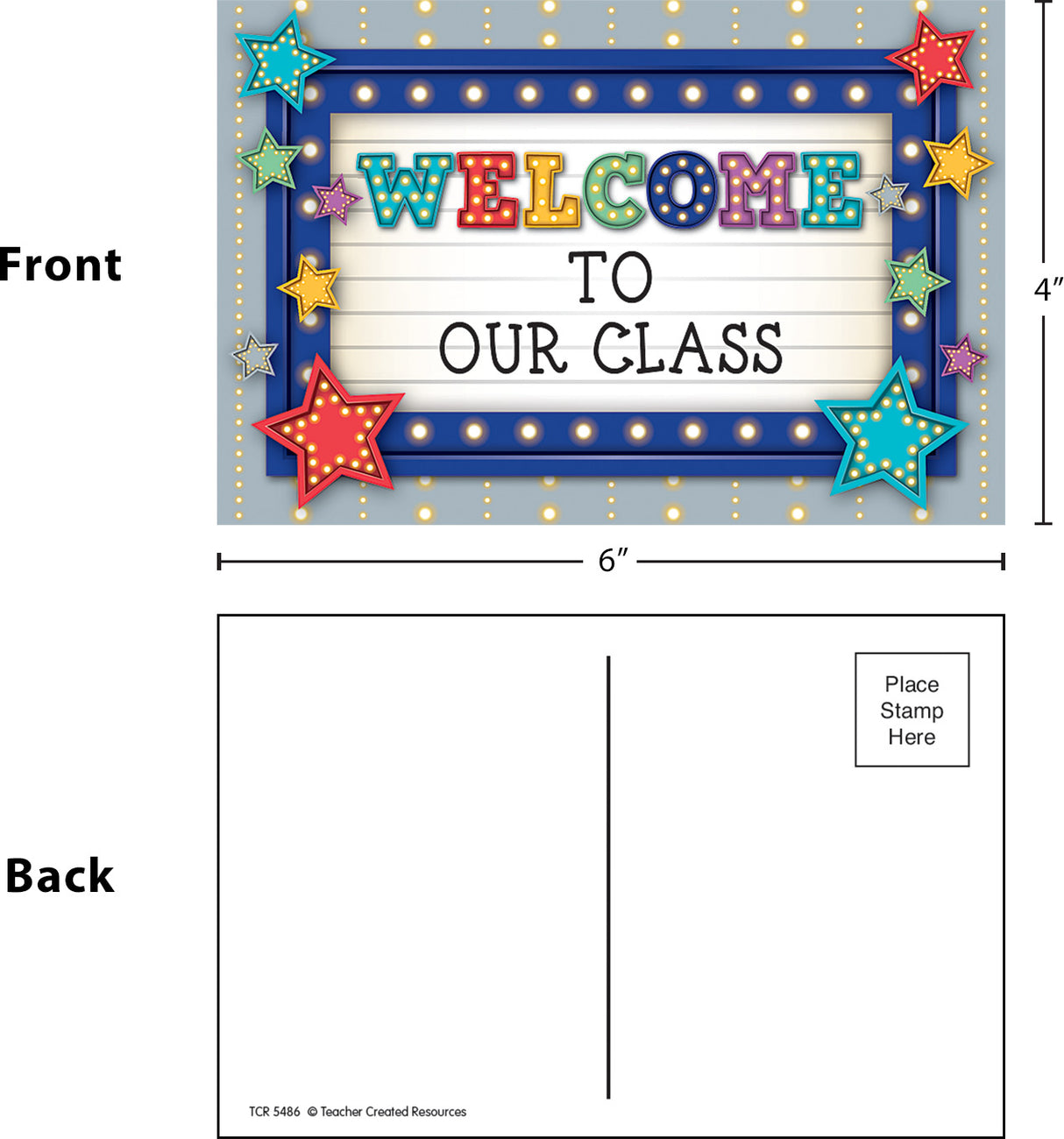 Marquee Welcome Postcards