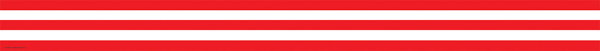 Red  White Stripes Straight Border Trim