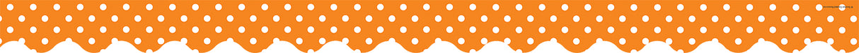 Orange Polka Dots Scalloped Border Trim