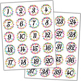 Confetti Numbers Stickers