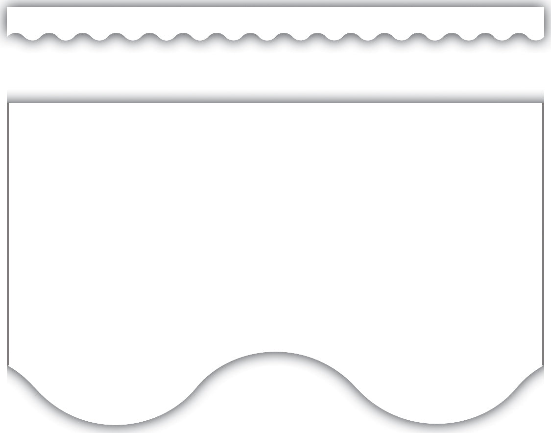 White Scalloped Border Trim