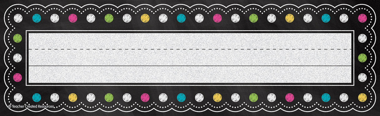 Chalkboard Brights Flat Name Plates