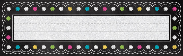 Chalkboard Brights Flat Name Plates