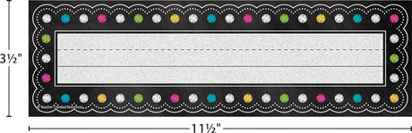 Chalkboard Brights Flat Name Plates