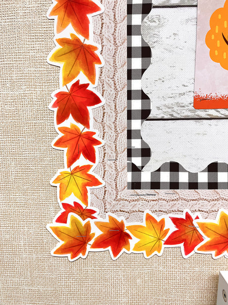 Black and White Gingham Scalloped Border Trim