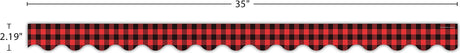 Red and Black Gingham Scalloped Border Trim