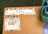 Confetti Flat Name Plates