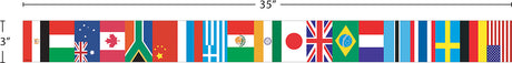 International Flags Straight Border Trim