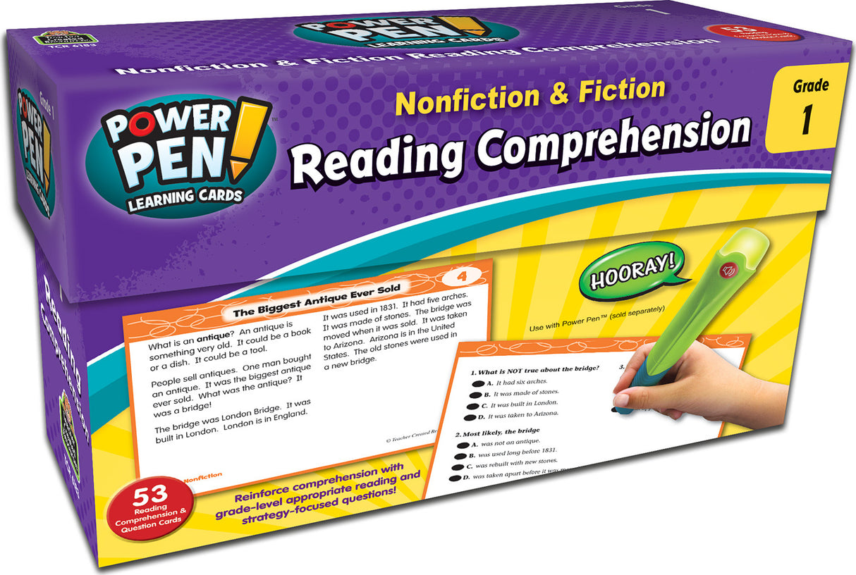 Power Pen Learning Cards: Nonfiction & Fiction Reading Comprehension (Gr. 1)