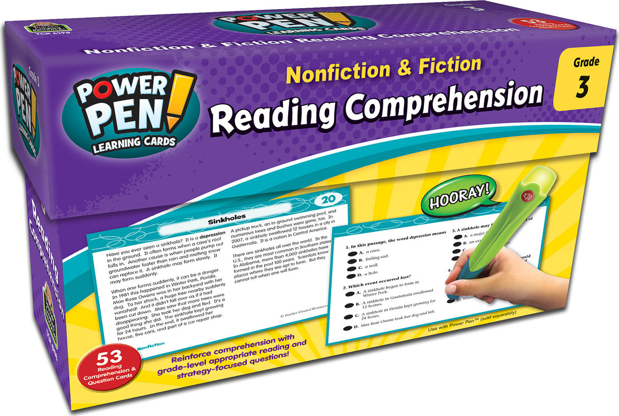 Power Pen® Learning Cards: Nonfiction & Fiction Reading Comprehension (Gr. 3)