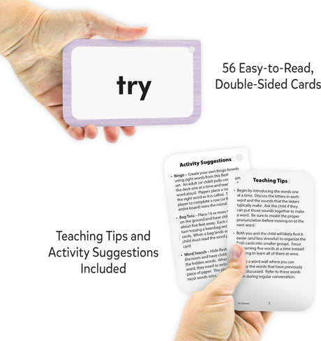 Sight Words Flash Cards - 3 Letter Words