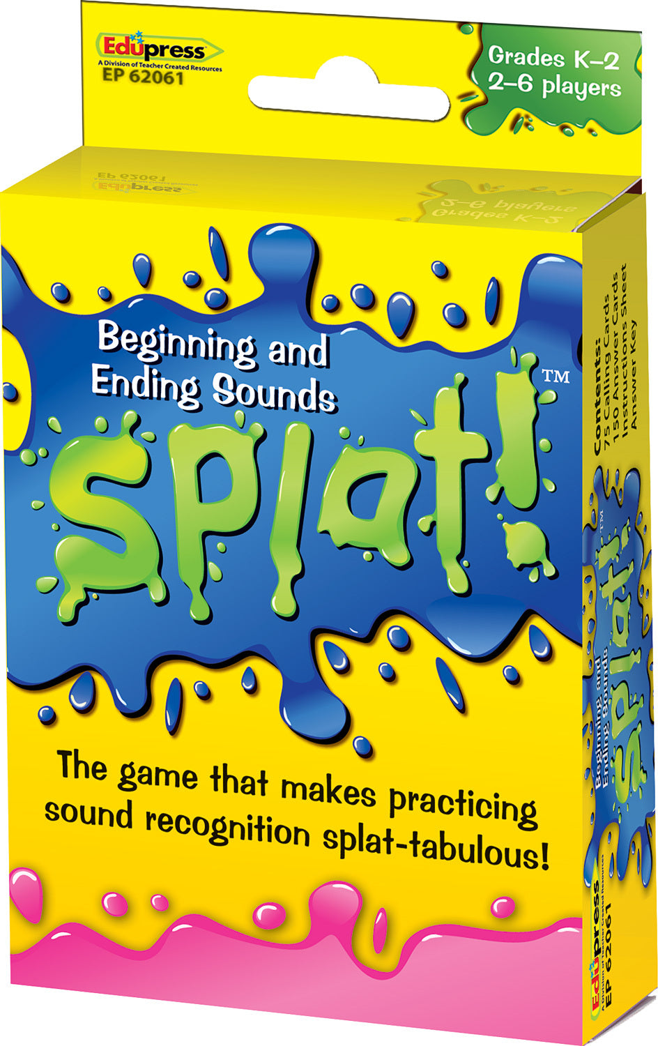 Beginning And Ending Sounds Splat Game