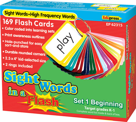 Sight Words In A Flash Cards (Gr. K - 1)