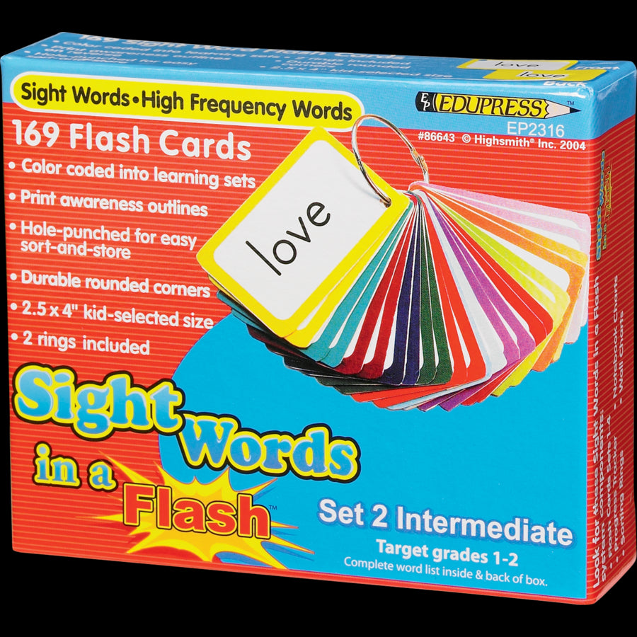 Sight Words In A Flash Cards (Gr. 1 - 2)