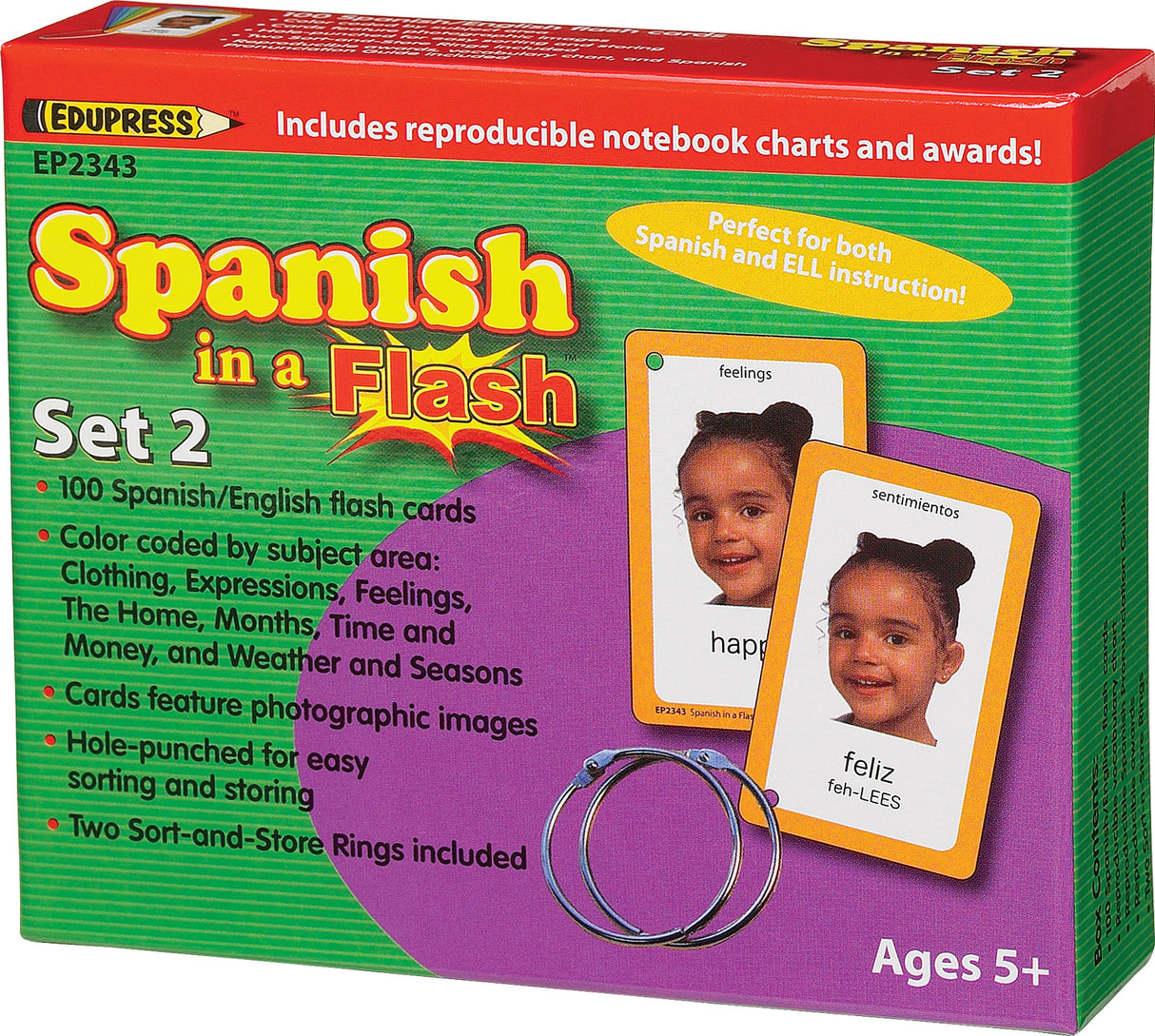 Spanish In A Flash Cards Set 2