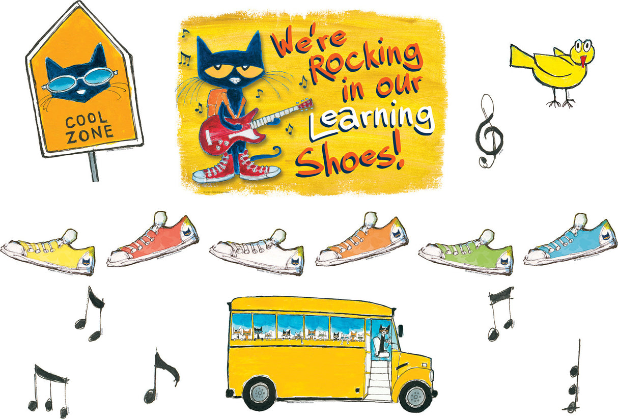 Pete the Cat® We're Rocking in Our Learning Shoes Bulletin Board