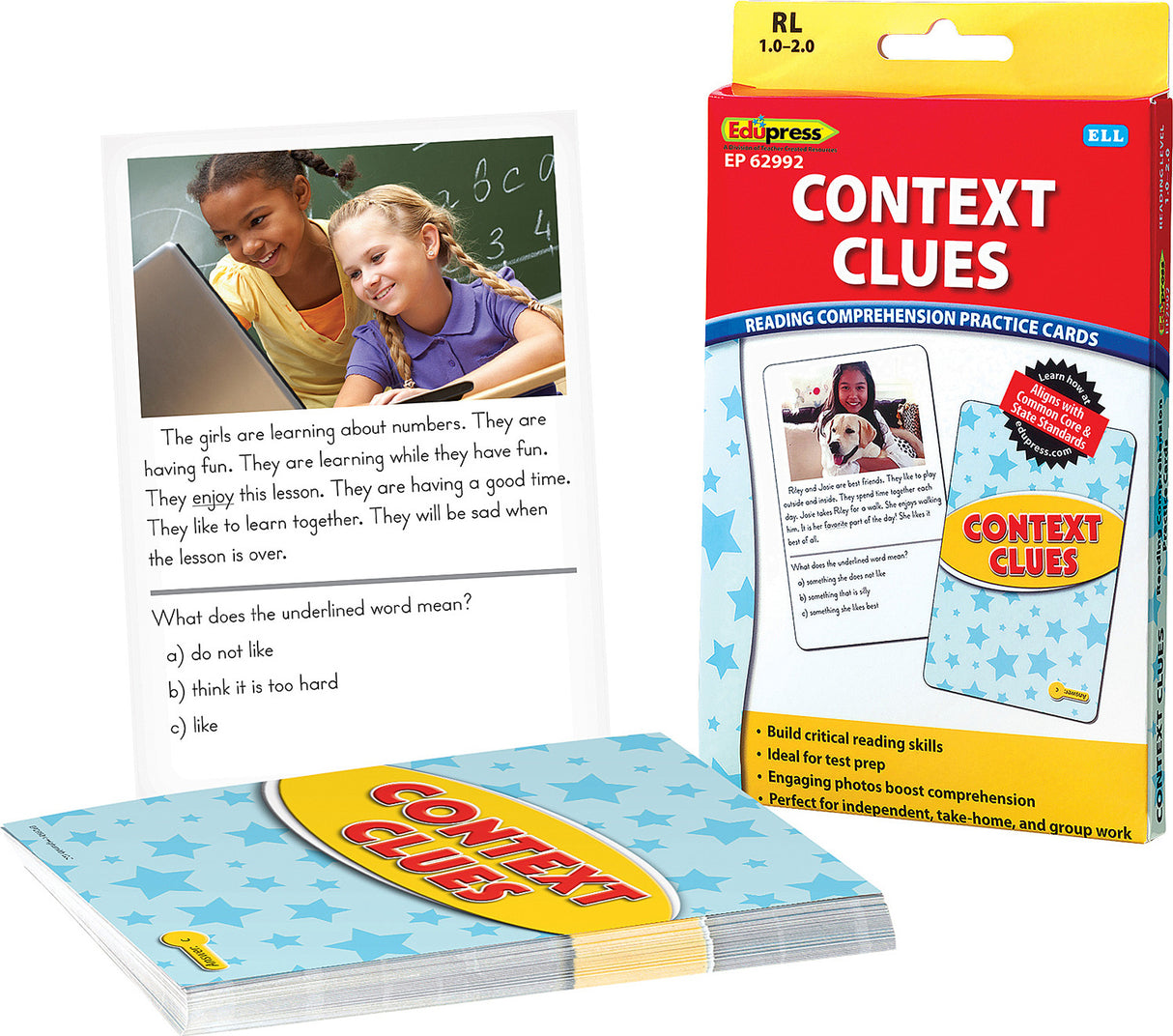 Reading Comprehension Practice Cards: Context Clues (Yellow Level)