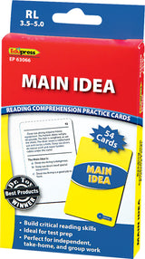 Reading Comprehension Practice Cards: Main Idea (Blue Level)
