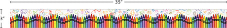 Crayons Straight Border Trim