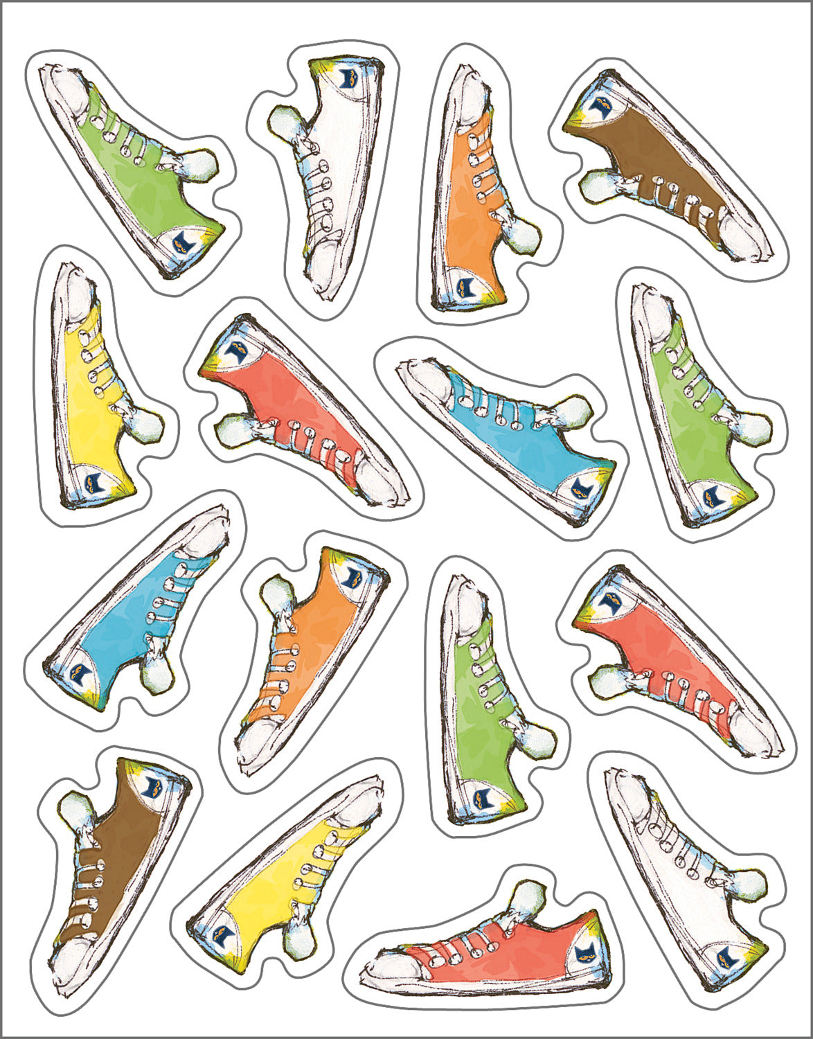 Pete The Cat Groovy Shoes Stickers