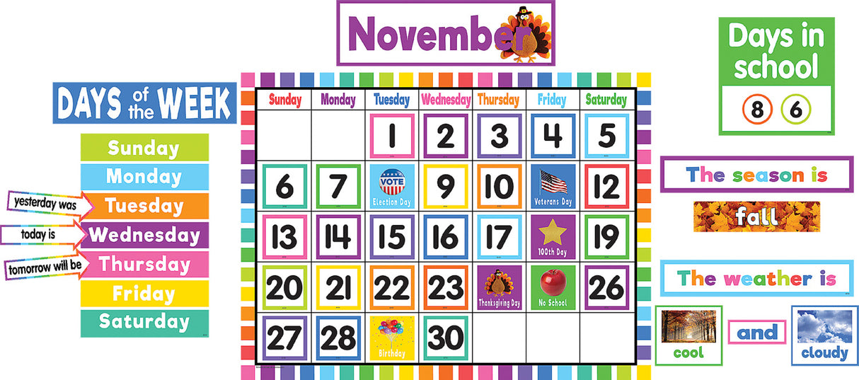 Colorful Calendar Bulletin Board