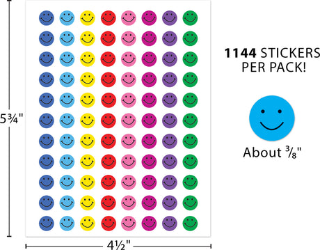 Happy Face Mini Stickers Valu-Pak