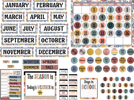 Wonderfully Wild Calendar Bulletin Board