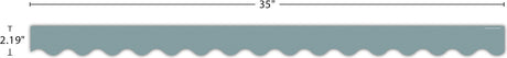 Stone Blue Scalloped Border Trim