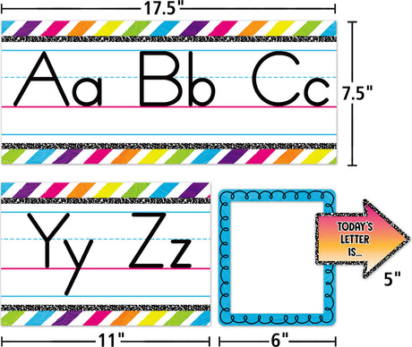 Brights 4Ever Alphabet Line Bulletin Board