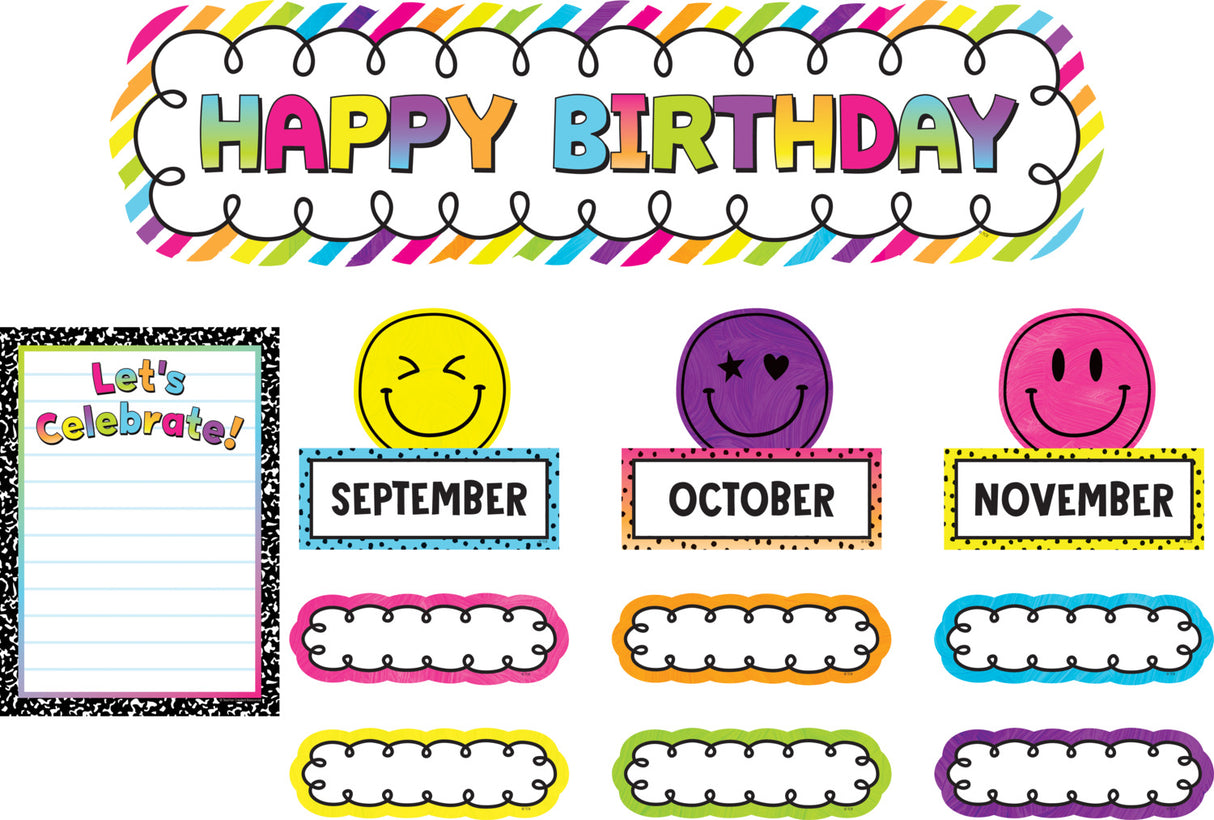 Brights 4Ever Happy Birthday Mini Bulletin Board