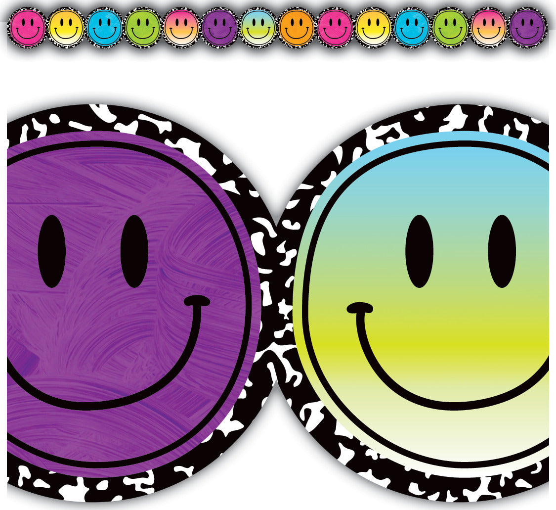 Brights 4Ever Smiley Faces Die-Cut Border Trim