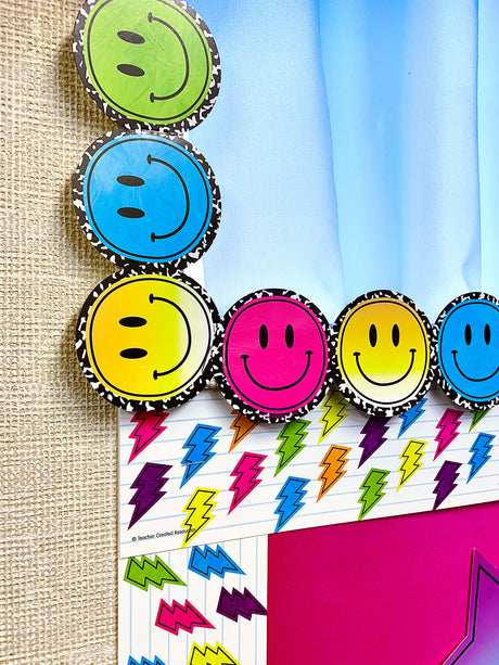 Brights 4Ever Smiley Faces Die-Cut Border Trim