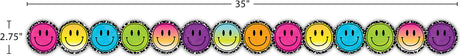Brights 4Ever Smiley Faces Die-Cut Border Trim