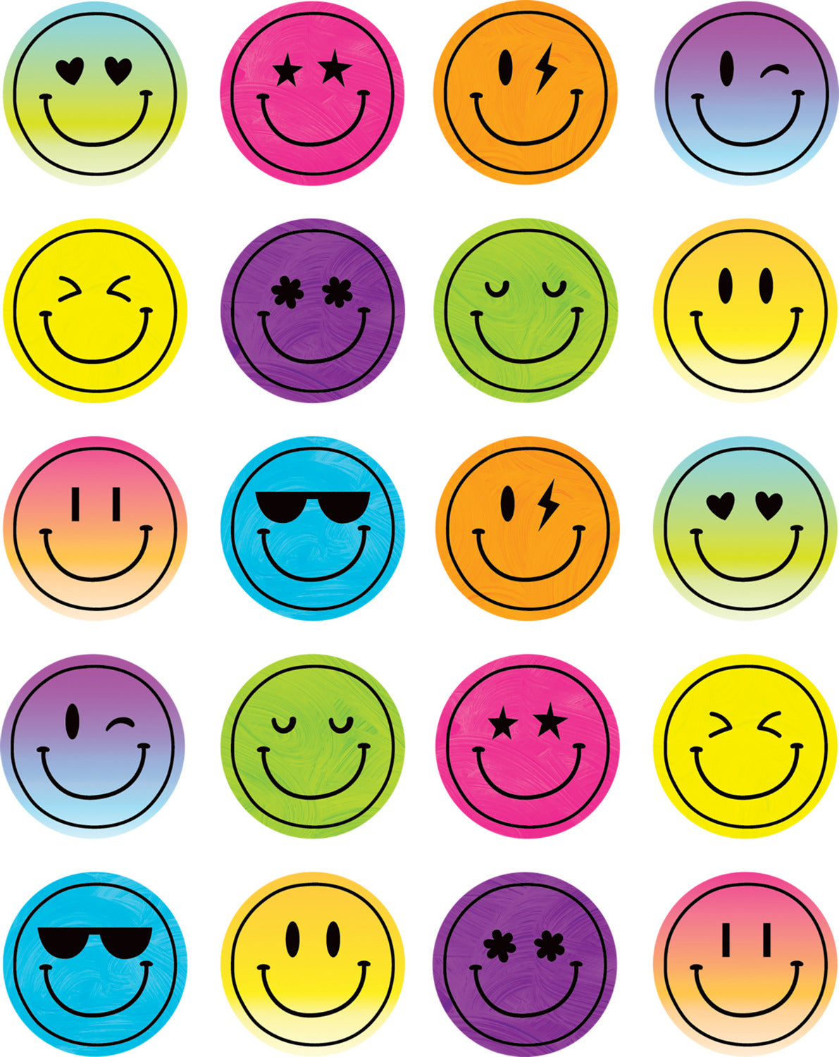 Brights 4Ever Smiley Faces Stickers