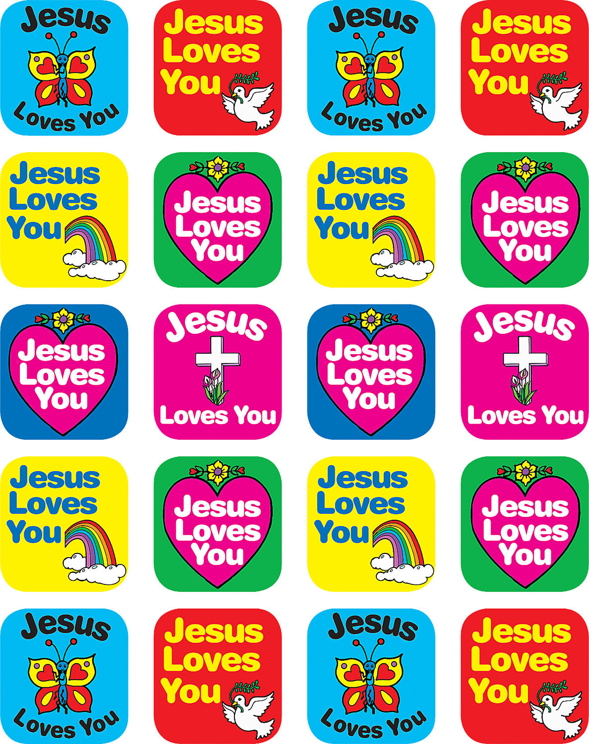 Jesus Loves You Stickers