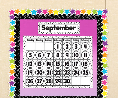 Black & White Calendar Days