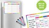 Colorful Dry-Erase Magnetic Task Chart