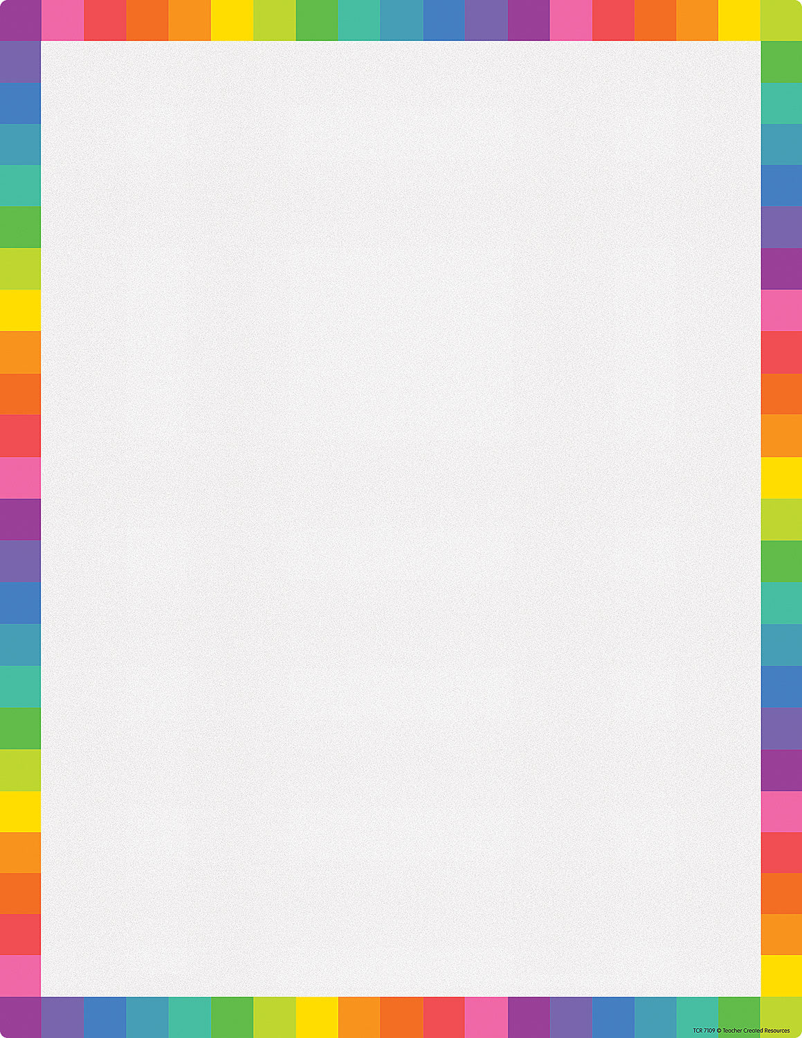 Colorful Blank Write-On/Wipe-Off Chart