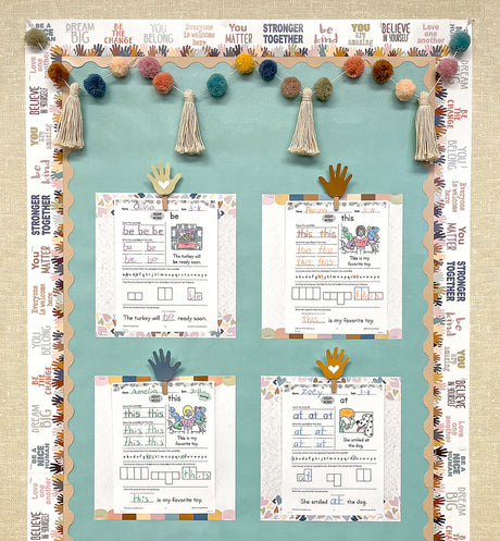 Everyone is Welcome Helping Hands Straight Border Trim