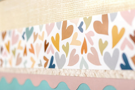 Everyone is Welcome Hearts Straight Border Trim