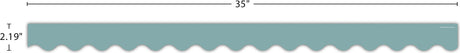 Calming Blue Scalloped Border Trim