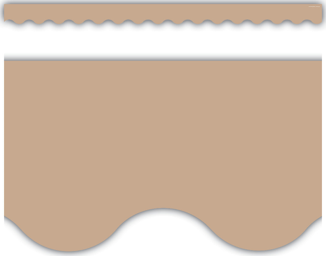 Light Brown Scalloped Border Trim