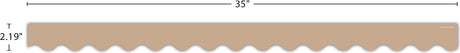 Light Brown Scalloped Border Trim