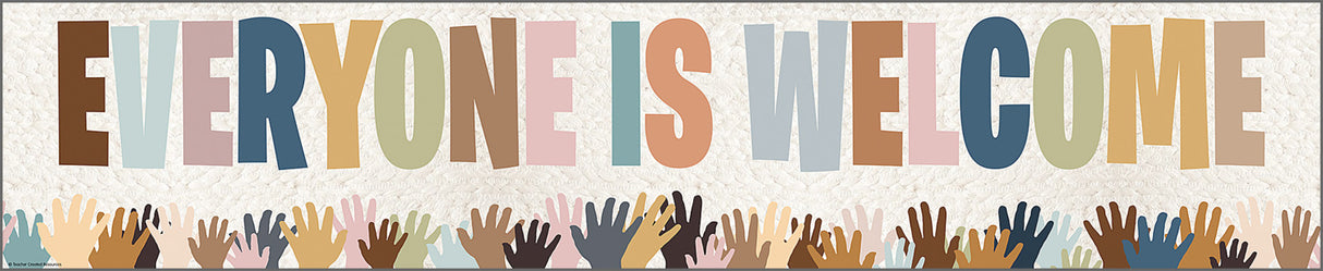 Everyone is Welcome Helping Hands Banner