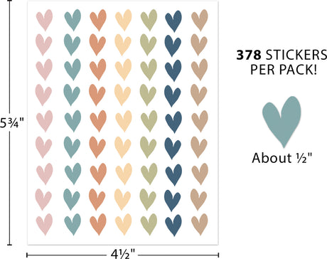 Everyone is Welcome Hearts Mini Stickers