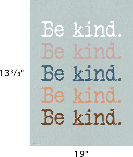 Be Kind. Be Kind. Be Kind. Positive Poster
