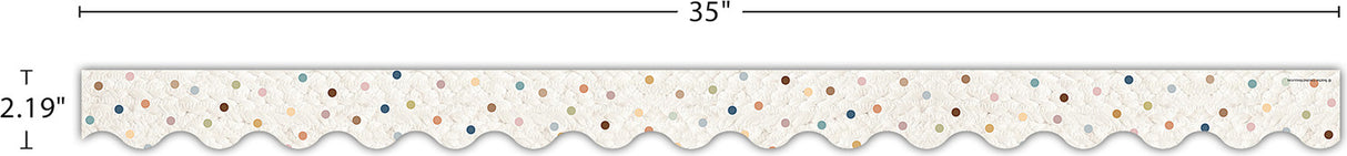 Everyone is Welcome Dots Scalloped Border Trim