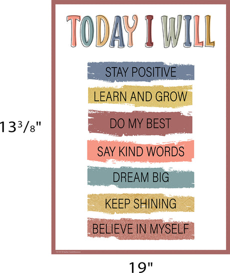 Today I Will Positive Poster